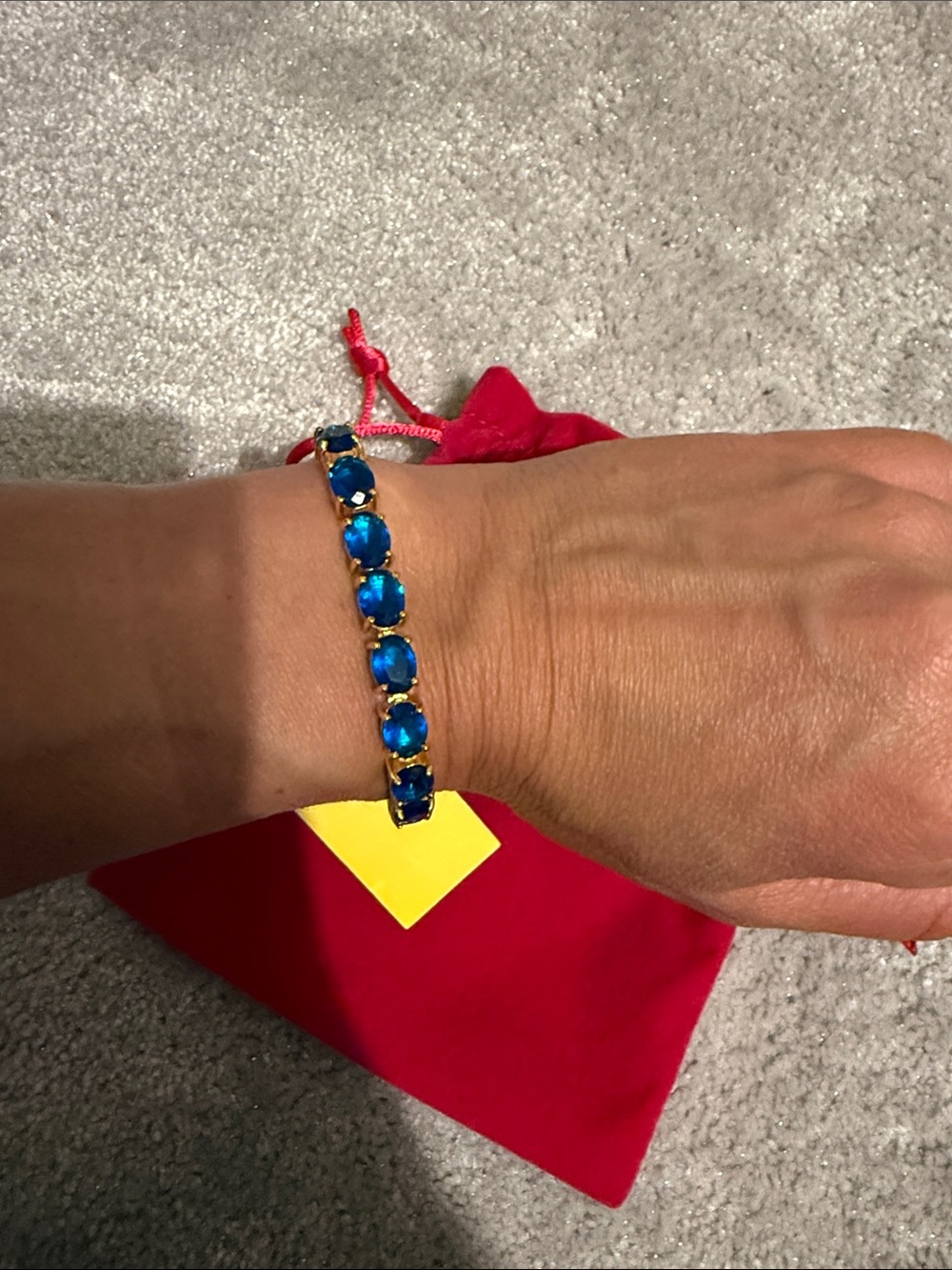 Kurt Geiger Blue Crystal Tennis Bracelet